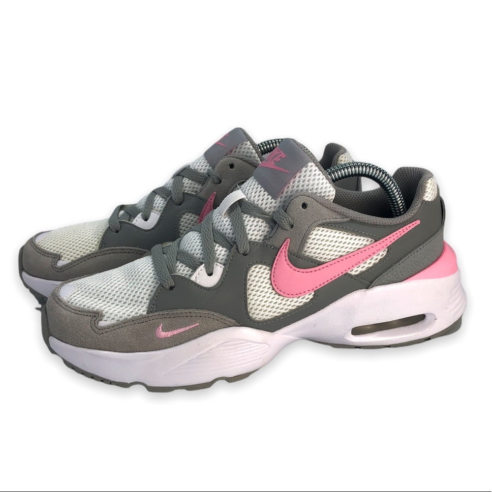 NIKE Air Max Fusion Suede Trainer WOMENS 8.5 white pink gray CJ3824-003 sneakers
